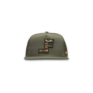 Lane Frost Sidewinder Olive Flat Bill Trucker Cap - Cowboy SwaggerLane Frost Sidewinder Olive Flat Bill Trucker CapWestern Snapback Hats