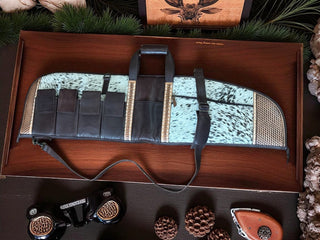 Leather and Cowhide Rifle Case – Western Soft Gun Case with Storage Pockets - Cowboy SwaggerLeather and Cowhide Rifle Case – Western Soft Gun Case with Storage Pockets