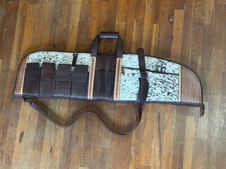 Leather and Cowhide Rifle Case – Western Soft Gun Case with Storage Pockets - Cowboy SwaggerLeather and Cowhide Rifle Case – Western Soft Gun Case with Storage Pockets