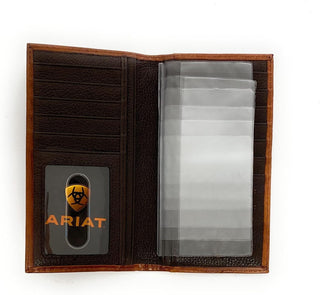 Men’s Rodeo Bi - Fold Wallet – Basket Weave & Floral Embossed Leather - Cowboy SwaggerMen’s Rodeo Bi - Fold Wallet – Basket Weave & Floral Embossed Leather