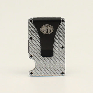 3D Men's Smart Wallet, Carbon Fiber & Stainless Steel RFID Blocking, card push-up mechanism