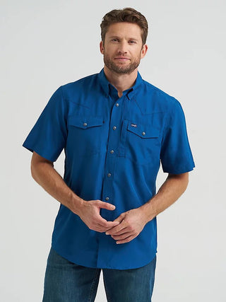 Men’s Wrangler® Performance Snap Short Sleeve Solid Shirt – Style 112369424 - Cowboy SwaggerMen’s Wrangler® Performance Snap Short Sleeve Solid Shirt – Style 112369424