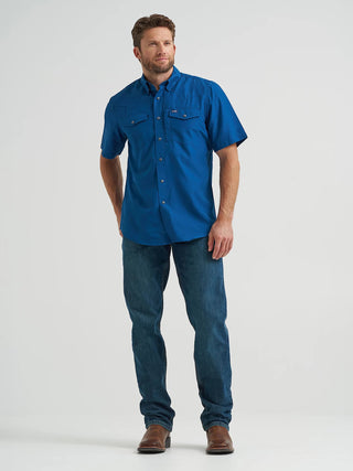 Men’s Wrangler® Performance Snap Short Sleeve Solid Shirt – Style 112369424 - Cowboy SwaggerMen’s Wrangler® Performance Snap Short Sleeve Solid Shirt – Style 112369424