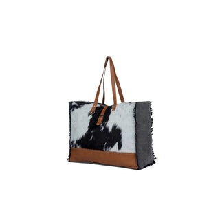 Myra Black & White Hair-On Hide Tooled Leather Western Tote Bag - Cowboy SwaggerMyra Black & White Hair-On Hide Tooled Leather Western Tote BagHandbags, Wallets & Cases