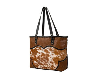 Myra Cattle Brun Canvas & Hairon Bag - Cowboy SwaggerMyra Cattle Brun Canvas & Hairon Bag