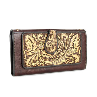 Myra Donahue Peak Tooled Leather Wallet in Sun Yellow - Cowboy SwaggerMyra Donahue Peak Tooled Leather Wallet in Sun Yellow