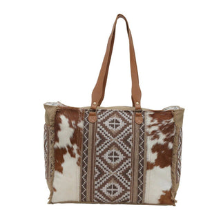 Myra Elisa Weekender Bag – Spacious Cowhide Travel Tote (SKU S - 6202) - Cowboy SwaggerMyra Elisa Weekender Bag – Spacious Cowhide Travel Tote (SKU S - 6202)