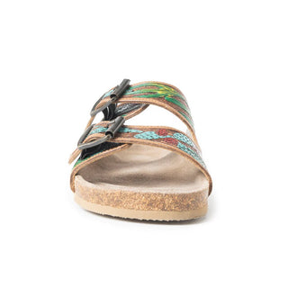Myra Hand Tooled Falling Feather Sandals - Cowboy SwaggerMyra Hand Tooled Falling Feather Sandals