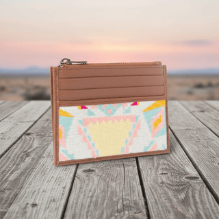 Myra Pastel Desert Sunrise Credit Card Holder Spring Aztec - Cowboy SwaggerMyra Pastel Desert Sunrise Credit Card Holder Spring Aztec