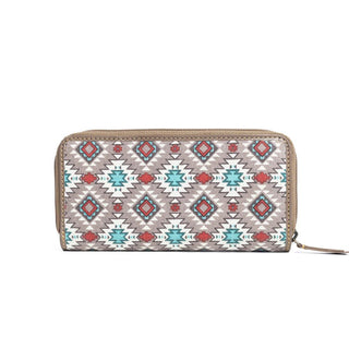 Myra Payton Hill Western Wallet – Upcycled Woven Canvas and Smokey Taupe Leather Women’s Wallet - Cowboy SwaggerMyra Payton Hill Western Wallet – Upcycled Woven Canvas and Smokey Taupe Leather Women’s Wallet