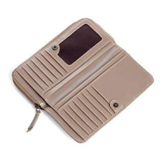 Myra Payton Hill Western Wallet – Upcycled Woven Canvas and Smokey Taupe Leather Women’s Wallet - Cowboy SwaggerMyra Payton Hill Western Wallet – Upcycled Woven Canvas and Smokey Taupe Leather Women’s Wallet