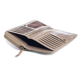 Myra Payton Hill Western Wallet – Upcycled Woven Canvas and Smokey Taupe Leather Women’s Wallet - Cowboy SwaggerMyra Payton Hill Western Wallet – Upcycled Woven Canvas and Smokey Taupe Leather Women’s Wallet