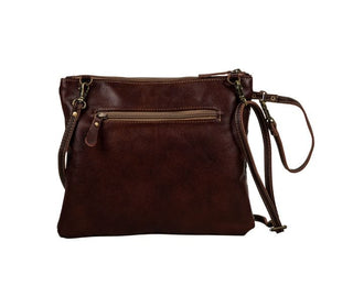 Myra Rosalinda Cross Stiched Leather and Hairon Bag - Cowboy SwaggerMyra Rosalinda Cross Stiched Leather and Hairon Bag