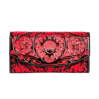 Myra Tambrina Hand Tooled Wallet in Red - Cowboy SwaggerMyra Tambrina Hand Tooled Wallet in RedHandbags, Wallets & Cases