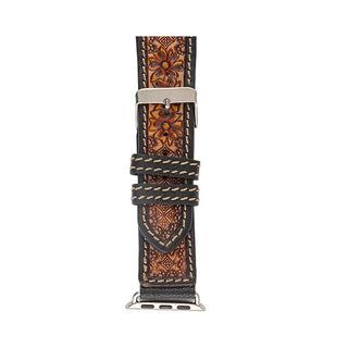 Myra Tyler Springs Hand Tooled Leather Watch Band 38/40MM - Cowboy SwaggerMyra Tyler Springs Hand Tooled Leather Watch Band 38/40MM