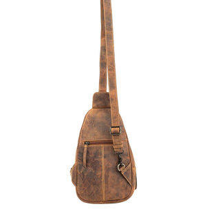 Myra Western Fork Sling Bag in Camel - Cowboy SwaggerMyra Western Fork Sling Bag in Camel