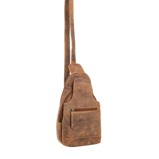 Myra Western Fork Sling Bag in Camel - Cowboy SwaggerMyra Western Fork Sling Bag in Camel