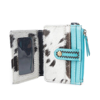 Myra Wildflowers of the Prairie Card Holder – Turquoise Tooled Leather & Hair - On Hide - Cowboy SwaggerMyra Wildflowers of the Prairie Card Holder – Turquoise Tooled Leather & Hair - On Hide