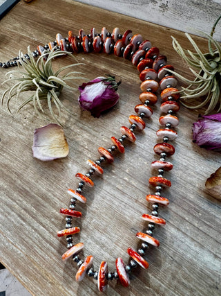 NFR Collection Necklace – 6mm Sterling Silver Pearls with 16mm Spiny Oyster – 38" - Cowboy SwaggerNFR Collection Necklace – 6mm Sterling Silver Pearls with 16mm Spiny Oyster – 38"Necklaces