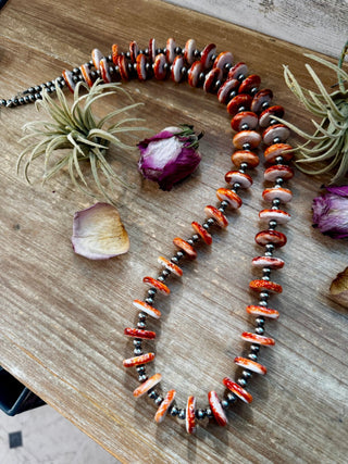 NFR Collection Necklace – 6mm Sterling Silver Pearls with 16mm Spiny Oyster – 38" - Cowboy SwaggerNFR Collection Necklace – 6mm Sterling Silver Pearls with 16mm Spiny Oyster – 38"Necklaces