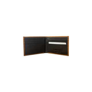 Nocona American Flag Embossed Leather Bifold Wallet, interior view