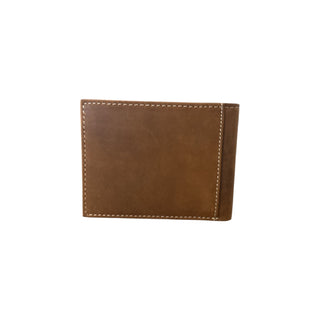 Nocona American Flag Embossed Leather Bifold Wallet, back view