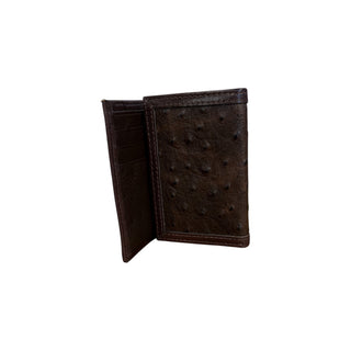 Nocona Brown Ostrich Trifold Wallet - Cowboy SwaggerNocona Brown Ostrich Trifold WalletWallets & Money Clips