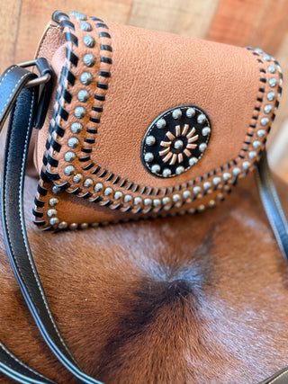 Nocona Conceal Carry Studded Concho Crossbody Bag - Cowboy SwaggerNocona Conceal Carry Studded Concho Crossbody Bag