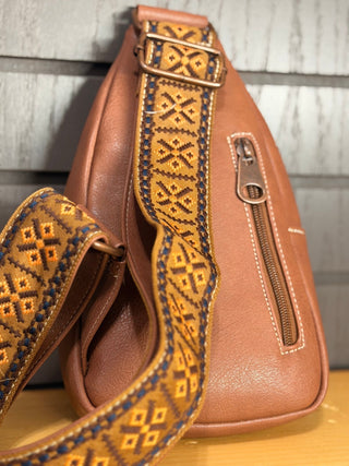 Nocona Ivy Western Sling Crossbody Bag with Concho – Brown - Cowboy SwaggerNocona Ivy Western Sling Crossbody Bag with Concho – Brown