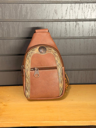 Nocona Ivy Western Sling Crossbody Bag with Concho – Brown - Cowboy SwaggerNocona Ivy Western Sling Crossbody Bag with Concho – Brown