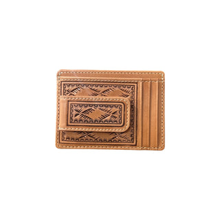 Nocona Leather Money Clip Wallet Southwest Stamped - Cowboy SwaggerNocona Leather Money Clip Wallet Southwest StampedWallets & Money Clips