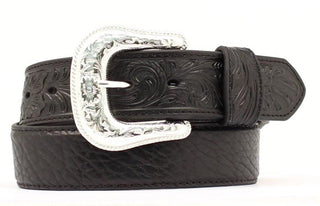 Nocona Men’s Bullhide Tooled Belt Black - Cowboy SwaggerNocona Men’s Bullhide Tooled Belt Black