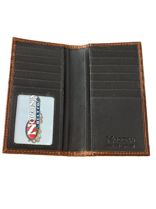 Nocona Ostrich Leather Rodeo Wallet Checkbook Cover Brown - Cowboy SwaggerNocona Ostrich Leather Rodeo Wallet Checkbook Cover BrownWallets & Money Clips