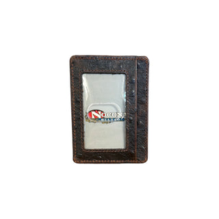 Nocona Ostrich Print Leather Money Clip Wallet - Cowboy SwaggerNocona Ostrich Print Leather Money Clip WalletWallets & Money Clips