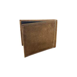 Nocona Southwest Aztec Embossed Leather Bifold Wallet, Brown, interior view