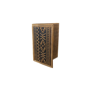 Nocona Southwest Aztec Embossed Leather Trifold Wallet - Cowboy SwaggerNocona Southwest Aztec Embossed Leather Trifold WalletWallets & Money Clips