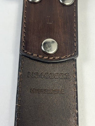 Nocona Women’s Brown Cross Embossed Leather Belt – Removable Silver Buckle – N3483802 - Cowboy SwaggerNocona Women’s Brown Cross Embossed Leather Belt – Removable Silver Buckle – N3483802