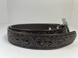 Nocona Women’s Brown Cross Embossed Leather Belt – Removable Silver Buckle – N3483802 - Cowboy SwaggerNocona Women’s Brown Cross Embossed Leather Belt – Removable Silver Buckle – N3483802