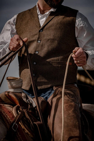 Outback Men's Jessie Vest Brown - Cowboy SwaggerOutback Men's Jessie Vest BrownVest