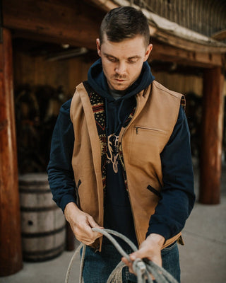Outback Sawbuck Vest Canvas Tan - Cowboy SwaggerOutback Sawbuck Vest Canvas Tan