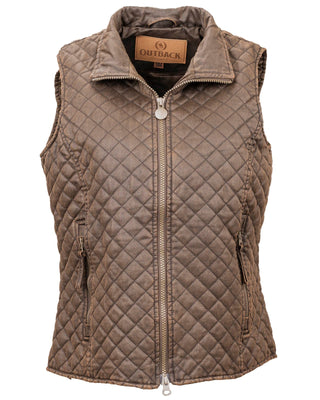 Outback Trading Co. Women’s Brisbane Oilskin Quilted Vest - Cowboy SwaggerOutback Trading Co. Women’s Brisbane Oilskin Quilted VestWomen's Outerwear