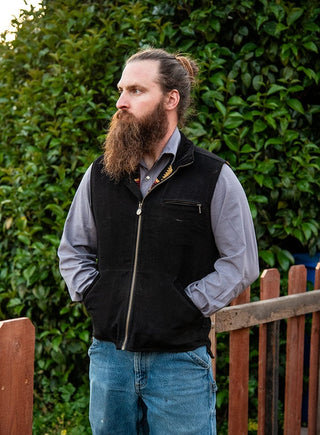 Outback Trading Men’s Sawbuck Vest – Style 29824 Black - Cowboy SwaggerOutback Trading Men’s Sawbuck Vest – Style 29824 Black