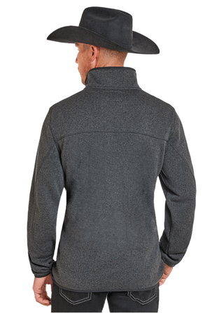 Panhandle Men’s Melange Henley Pullover – Black Long Sleeve Western Pullover Shirt - Cowboy SwaggerPanhandle Men’s Melange Henley Pullover – Black Long Sleeve Western Pullover Shirt