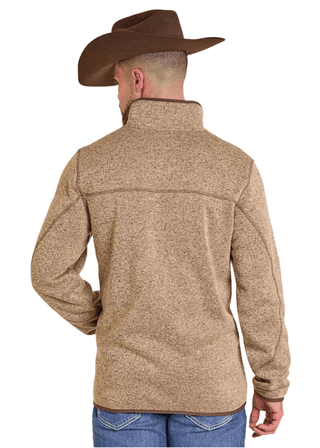 Panhandle Men’s Melange Henley Pullover – Tan Long Sleeve Western Pullover Shirt - Cowboy SwaggerPanhandle Men’s Melange Henley Pullover – Tan Long Sleeve Western Pullover Shirt