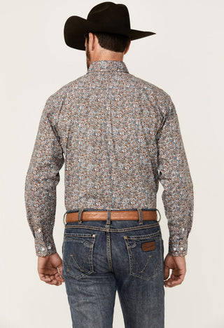 Panhandle Men's Paisley Print Long Sleeve Button - Down Stretch Western Shirt - Cowboy SwaggerPanhandle Men's Paisley Print Long Sleeve Button - Down Stretch Western Shirt