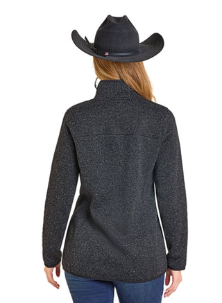 Panhandle Slim Women’s Black Melange Western Pullover - Cowboy SwaggerPanhandle Slim Women’s Black Melange Western Pullover