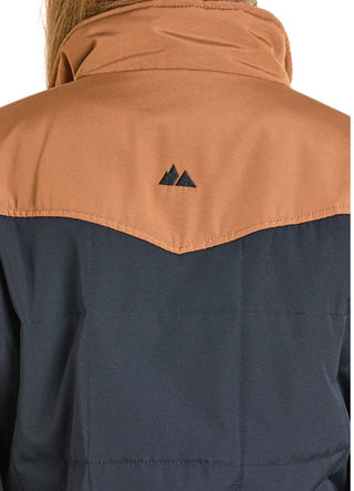 Panhandle Slim Women’s Two - Tone Puffer Coat – Black and Brown Western Winter Jacket - Cowboy SwaggerPanhandle Slim Women’s Two - Tone Puffer Coat – Black and Brown Western Winter Jacket