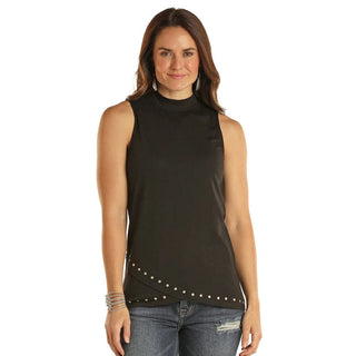Panhandle Women’s Black Sleeveless Studded Top - Cowboy SwaggerPanhandle Women’s Black Sleeveless Studded TopShirts & Tops