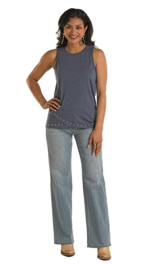 Panhandle Women's Navy Tulip Hem Tank - Cowboy SwaggerPanhandle Women's Navy Tulip Hem TankShirts & Tops
