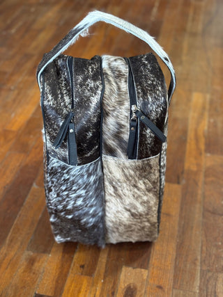 Patchwork Cowhide Boot Bag – Western Cowboy Boot Travel Case - Cowboy SwaggerPatchwork Cowhide Boot Bag – Western Cowboy Boot Travel Case